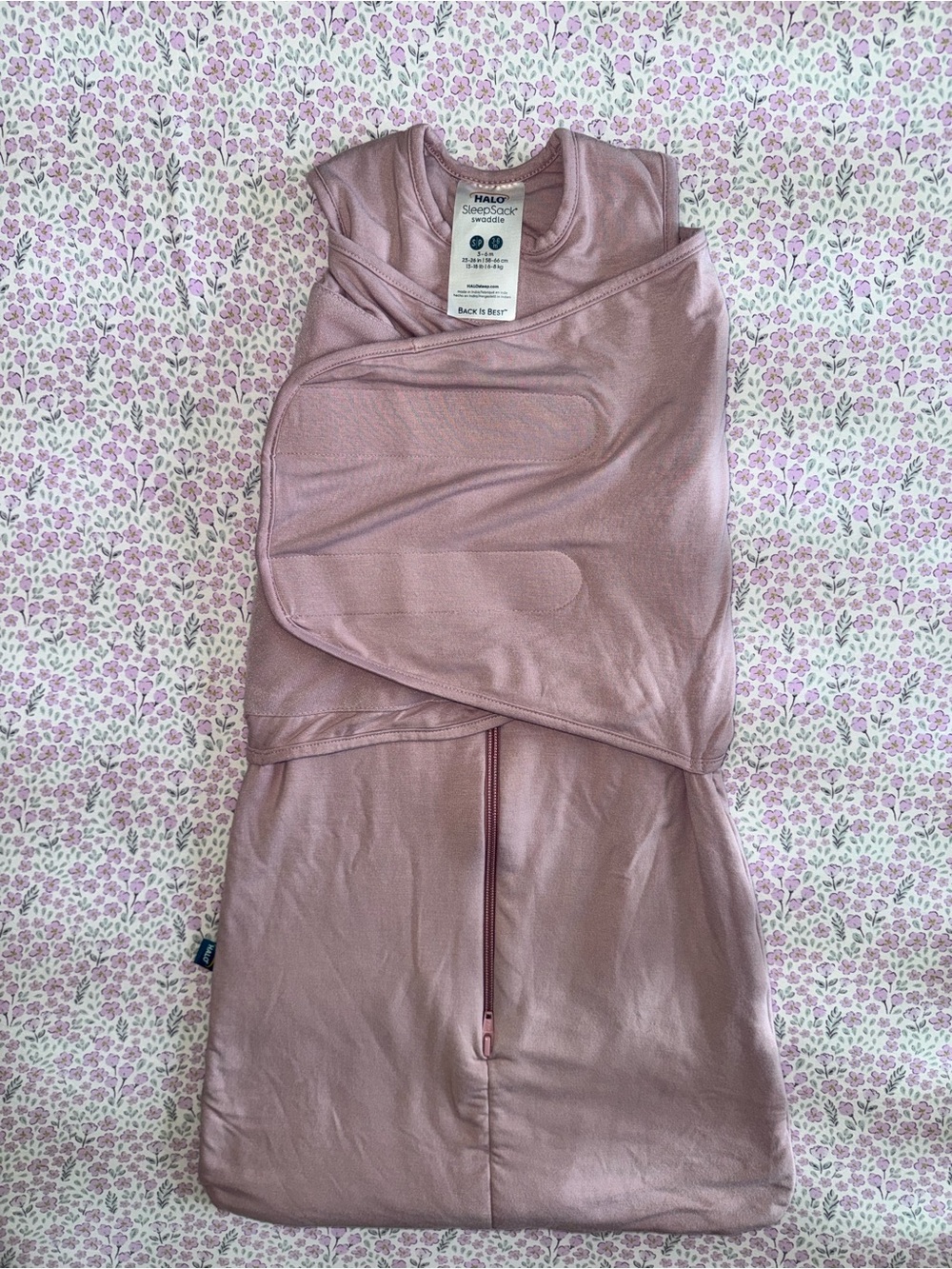Halo SleepSack Swaddle - Mauve Pink 3-6 Months Small